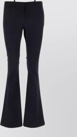 Off-white virgin wool flared trousers