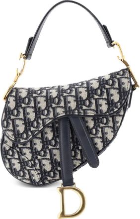 Dior Saddle Handbag Oblique Canvas Mini shoulder bag - Blue