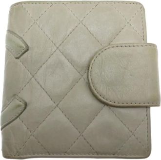 Chanel Pre-owned Wallets, female, Gray, Size: ONE SIZE Pre-owned Leather Wallet
