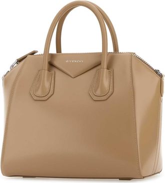 Givenchy Womens Antigona Shoulder Bag Beige Calf