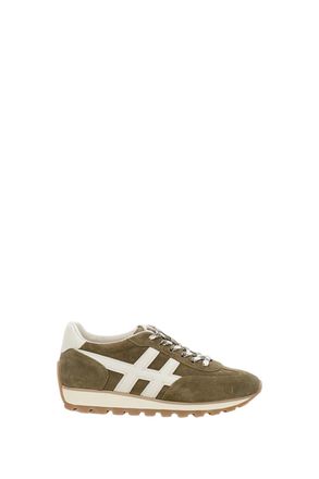 Hogan Low-Top Sneakers with Green Finish