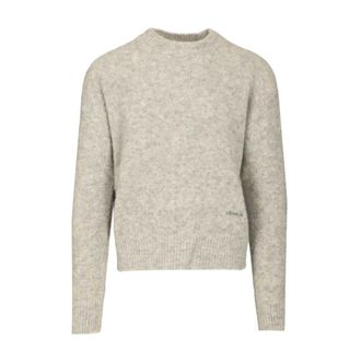 Ami Alpaca Blend Crew Neck Jumper - male - Ami Paris - Round-neck Knitwear - Gray - XL - Knitwear