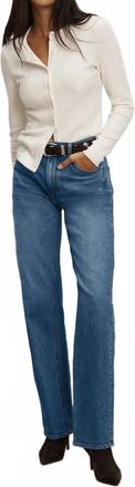 Veronica Beard Harley Arc-Leg Jeans In Rebel Blue