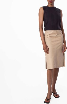 Bally Two-Tone Sleeveless Midi Dress, Brand Size 38 ( US Size 2 )