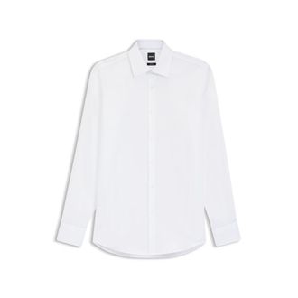 BOSS Easy-iron slim-fit shirt in cotton poplin