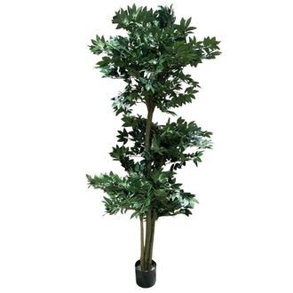 Leaf Artificial Ball Tree with 3774 Leaves 180cm Fire Retardant Lychee in Green