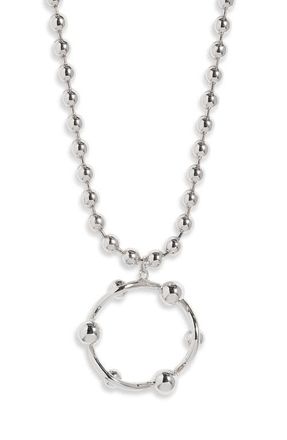 Open Edit Long Ball Chain Necklace in Silver at Nordstrom