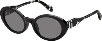 Marc Jacobs Grey Oval Ladies Sunglasses MARC 792/F/S 0WR7/IR 53