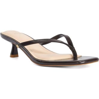 Dune London Martinii Kitten Heel Thong Sandal in Brown at Nordstrom Rack, Size 41