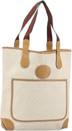 Gucci Pre-owned Plastic Tote - Dames - Vintage Shopper - Wit - ONE Size - Vintage