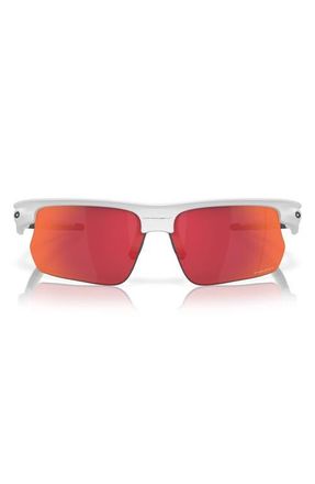 Oakley Bisphaera 68mm Prizm Gradient Oversize Polarized Rectangular Sunglasses in White at Nordstrom