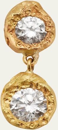 Elhanati Donna 18K Solid Yellow Gold Earring with Top Wesselton VVS Diamonds, Single