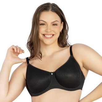 Affinitas Pearl Non-padded Seamless Minimizer Bra in Black at Nordstrom, Size 36Ddd