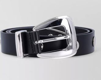 Frankie Shop croc patent leather belt silver studs