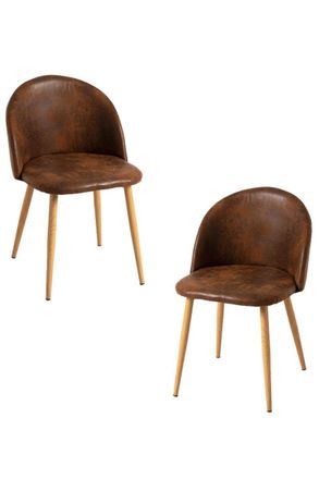 Regalos Miguel Packs Sillas Comedor - Pack 2 Sillas Vint Polipiel - Marr&oacute;n Vintage