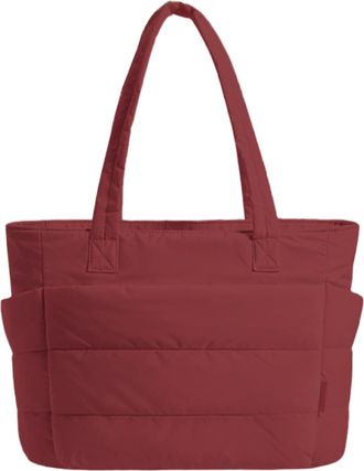 Generic Puffer Tote Bag for Women with Compartments Lightweight Puffy Handbag Large Laptop Purse for Work Travel Gym