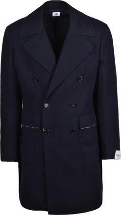 LUIGI BORRELLI NAPOLI Jassen, Heren, Blauw, L, Wol, Dubbele-breasted jas