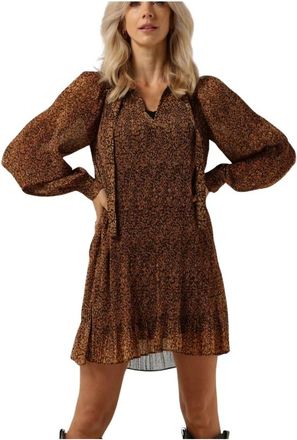 Suncoo Cristal Mini Jurk - Dames - Korte kleedjes - Bruin - L - Kleedjes