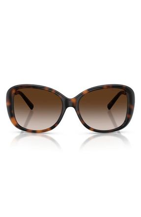 Tiffany & Co. 56mm Pillow Sunglasses in Havana /Brown Gradient at Nordstrom
