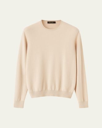 Loro Piana Mens Sergio Cashmere Crewneck Sweater