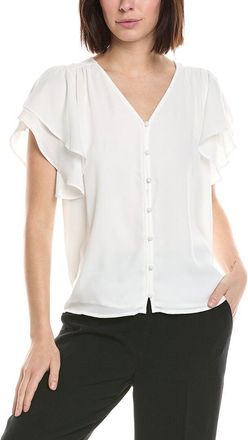 CeCe by Cynthia Steffe Cece Double Flutter Shirred Shoulder Blouse