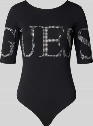 Guess Body mit Ziersteinbesatz und tiefem R&uuml;ckenausschnitt in Black, Gr&ouml;&szlig;e XS
