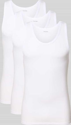 Calvin Klein Underwear Tanktop mit gerippten Abschlüssen im 3er-Pack in Weiss, Größe XXL