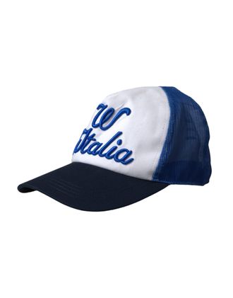 Dolce & Gabbana Womens Blue White Black Italia Mesh Baseball Hat - Multicolour - One Size
