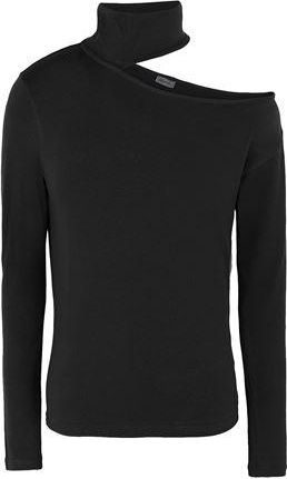 8 by YOOX VISCOSE CUT-OUT L/SLEEVE TOP