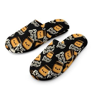 Generic Peanut Butter Mens Cozy Memory Foam Slippers Warm Cotton House Shoes Comfy Slipper for Indoor Outdoor