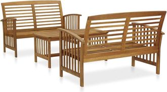 vidaXL Juego De Muebles De Jard&iacute;n 3 Piezas Madera De Acacia Maciza Vidaxl
