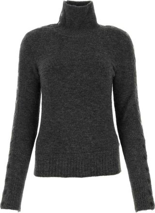 Isabel Marant Anthracite nylon blend Malo sweater