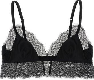 Dolce & Gabbana Lace Satin Bra Intimo Nero-Donna