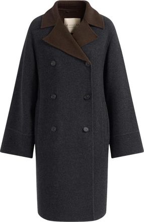 Max Mara Mmltartina - Dames - Mantel - Grijs - S - Leer - Jassen