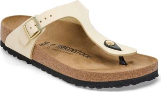 Birkenstock Womens Gizeh Regular Width In Ecru Nubuck