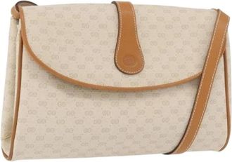 Gucci Pre-owned Cross Body Bags, female, Beige, Size: ONE SIZE Pre-owned Vintage Small GG Shoulder Bag