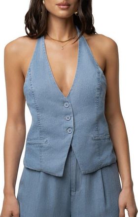 JLUXLABEL Downtown Vest Top in Chambray at Nordstrom, Size X-Large