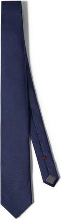 Brunello Cucinelli Textured silk twill tie in Blue at Nordstrom