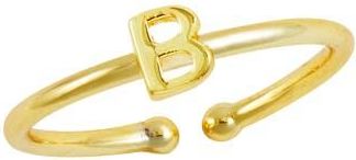 Savvy Cie Jewels 18K Yellow Gold Plated Initial Ring in Gold B at Nordstrom Rack