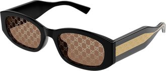 Gucci GG2068SA Asian Fit 004 Womens Sunglasses Black Size 55 - Free RX Lenses - Free RX Lenses
