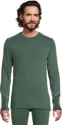 Helly Hansen Lifa Merino Midweight Crew Mens Clothing Green : 2XL, Wool