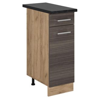 Vicco Mueble Bajo De Cocina R-line, Gris Noble, 30 Cm, Et Antracita