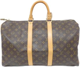 Louis Vuitton Marron Coated Canvas Boston Bag (Pre-Owned)