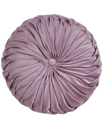 Saro Lifestyle Round Velvet Pintucked Pillow