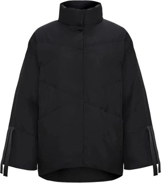 Cesare Gaspari Oversized Gewatteerde Puffer Jas - Dames - Winterjassen - Zwart - S - Leer - Jassen