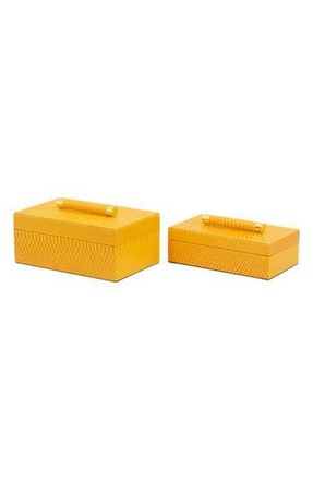 R16 Home Yellow Snake Embossed Box Set in Orange at Nordstrom Rack