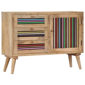 vidaXL Aparador De Madera Maciza De Mango 100x30x75 Cm Vidaxl