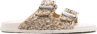 Casadei Sandalen met dubbele gesp - Beige