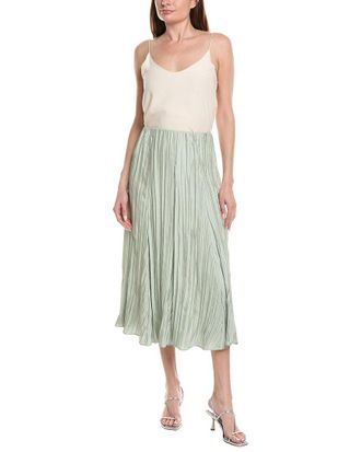 Vince Crinkled Paneled Maxi Skirt
