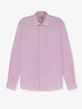 MC2 Saint Barth Camicia in cotone con logo ricamato frontale - MC2 SAINT BARTH - gender_Man